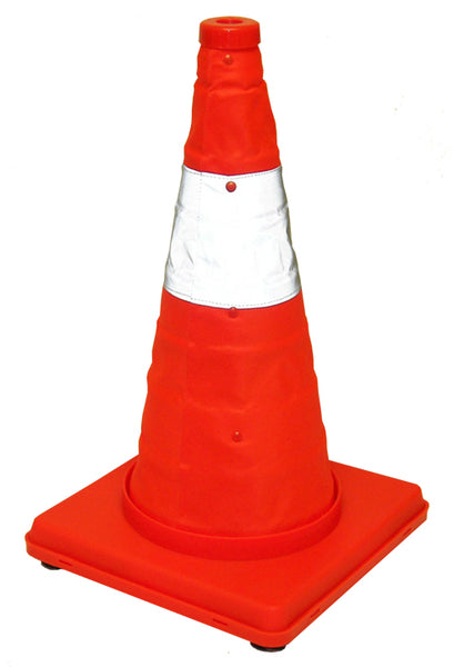 Eurow Safety – 17-inch Collapsible Traffic Cone with Light u0026 Reflective  Collar