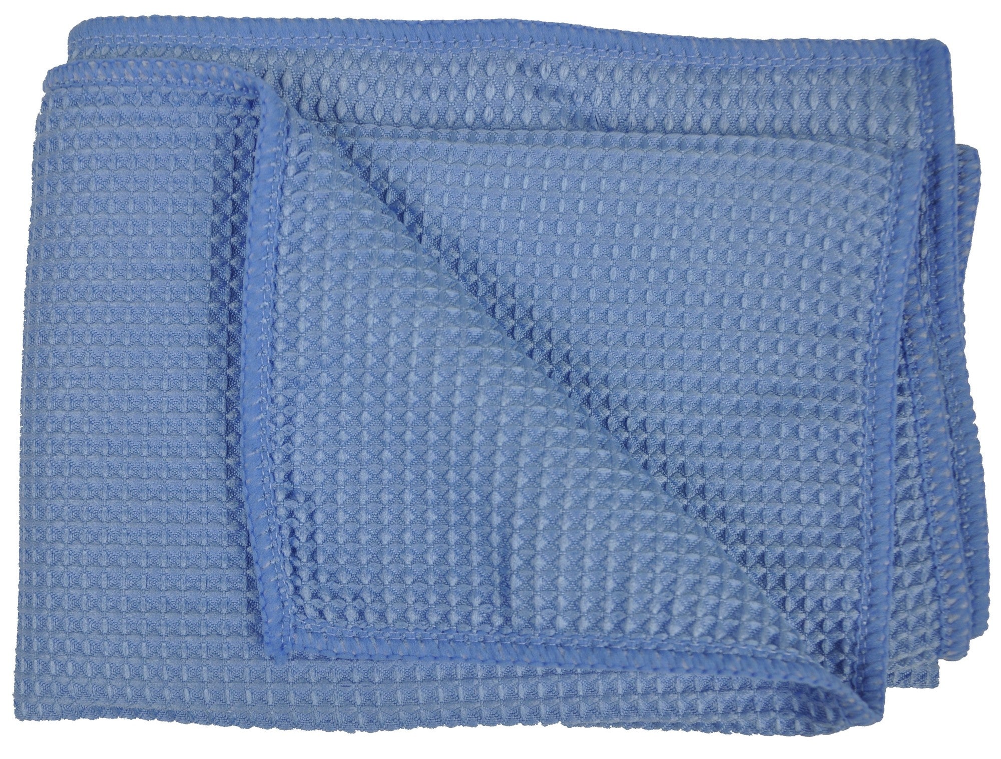 Waffle Weave Drying Microfiber Towel Blue