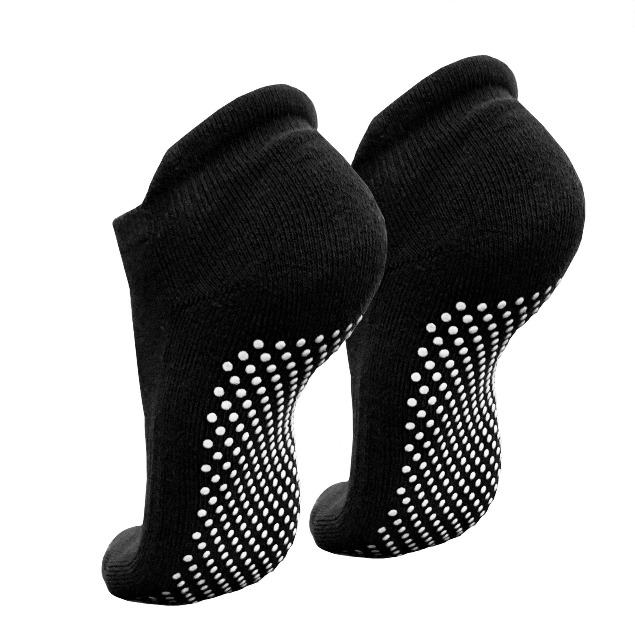 Toeless Black Non Slip Grip Sock