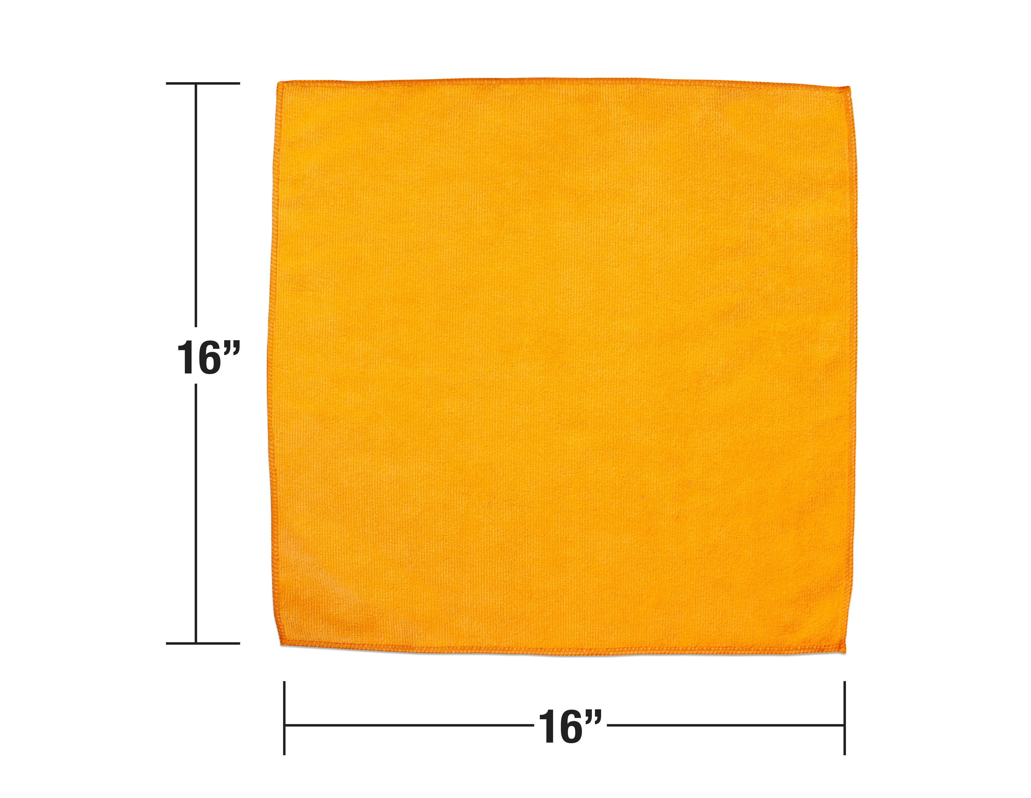 Detailer's Preference® 12 x 12 in. 300 GSM Ultrasonic Cut Yellow Microfiber  Cleaning Cloths – 50-pack