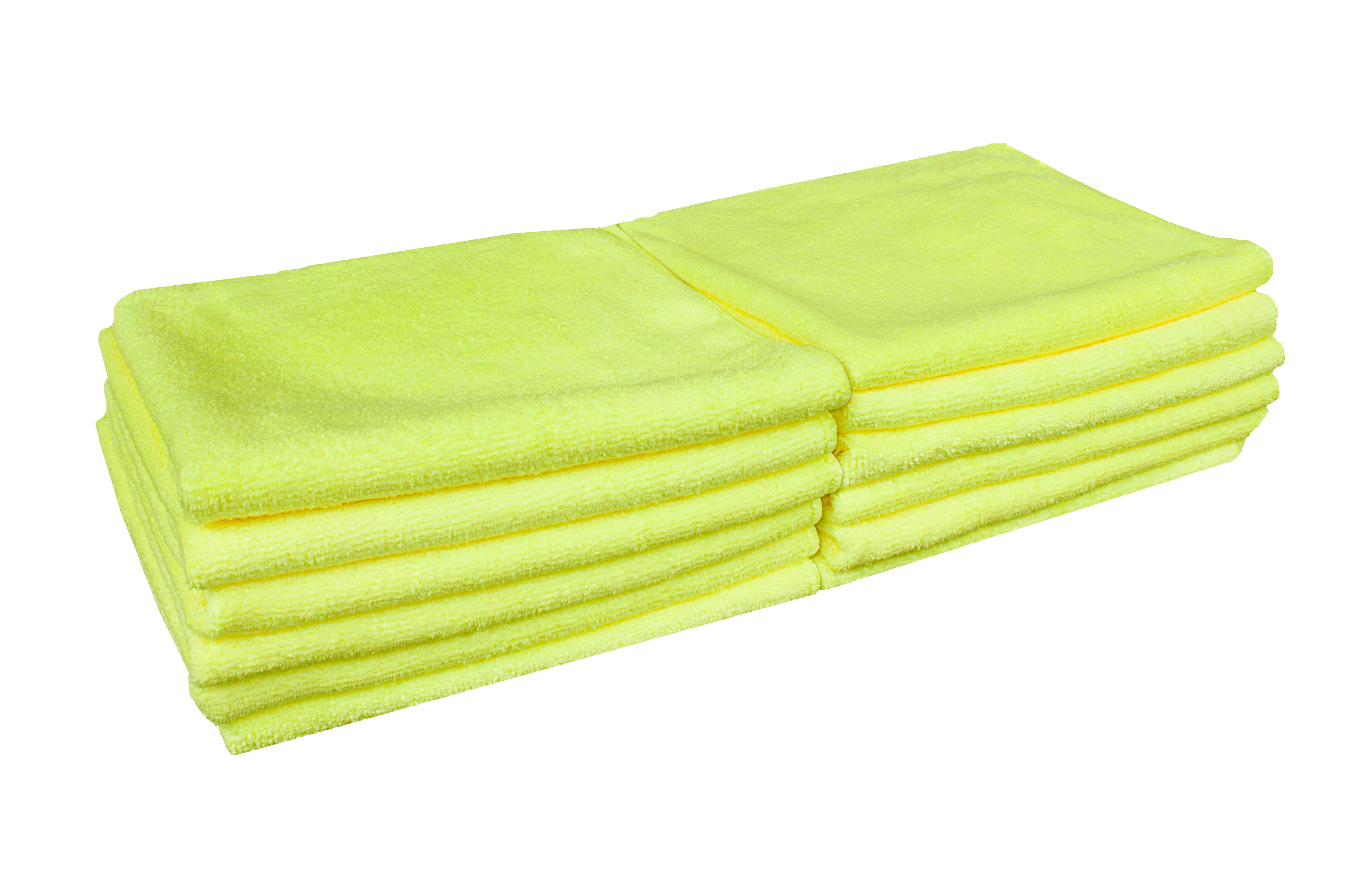 Detailer's Preference® 12 x 12 in. 300 GSM Ultrasonic Cut Yellow Microfiber  Cleaning Cloths – 50-pack